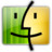 Finder gray yellow Icon